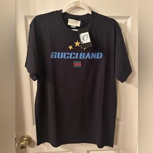 3days left ⭐️GUCCI Gucci Band Cotton T Shirt Black Men XS⭐️
